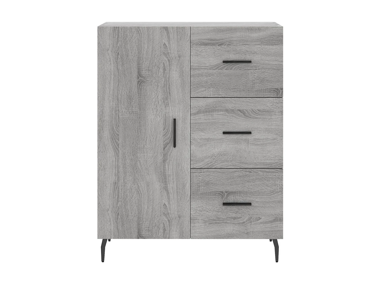 Sonoma Sideboard grau 69,5x34x90 cm Holzwerkstoff