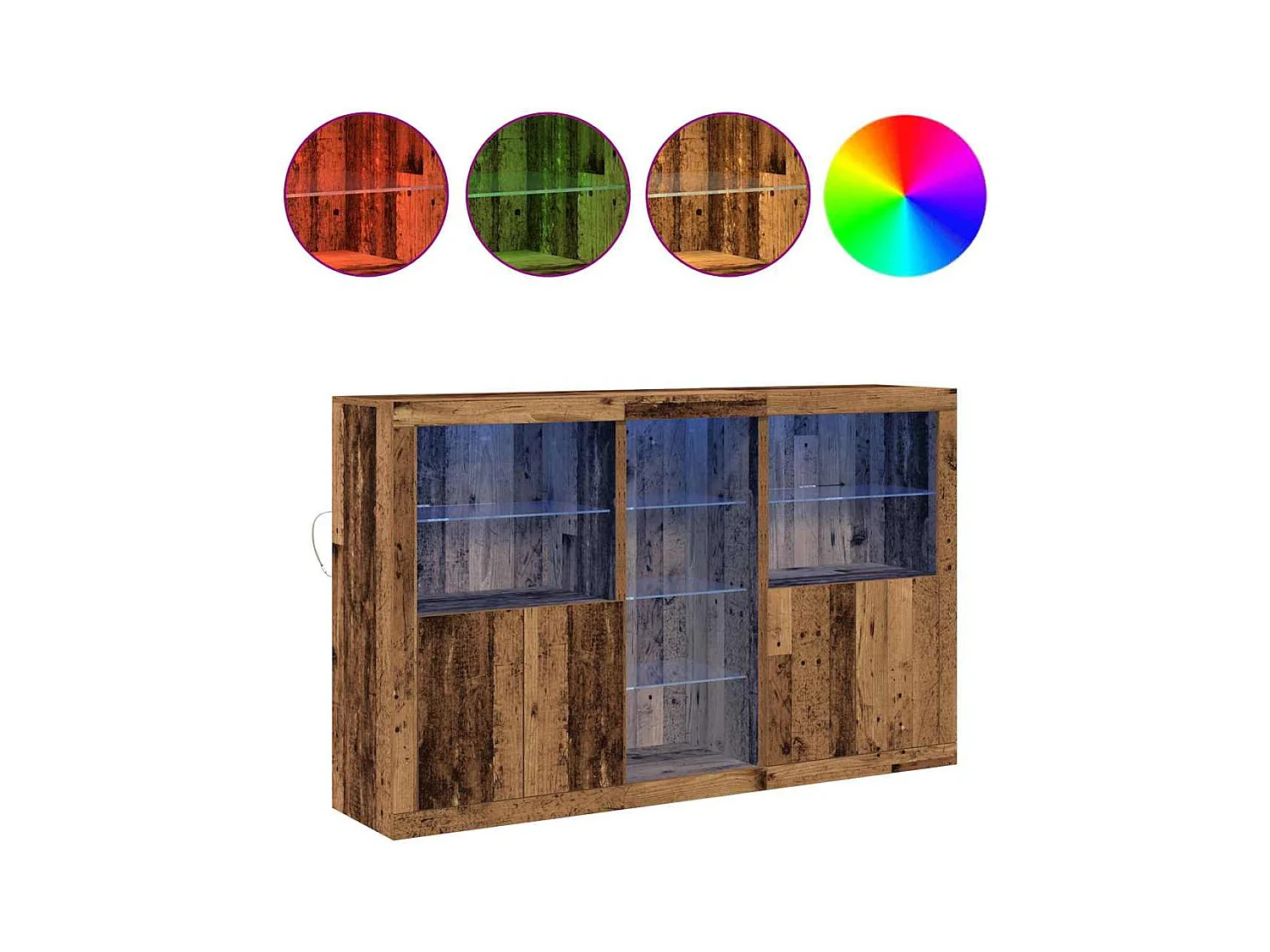 Dressoir Antiek hout 162 x 37 x 100 cm Bewerkt hout