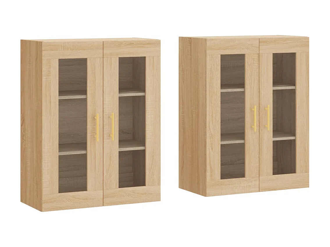 Pensili a 2 pezzi, rovere Sonoma, legno ingegnerizzato