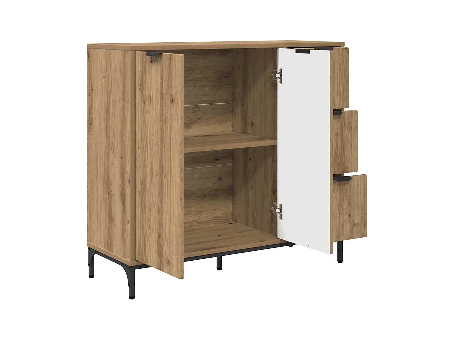 Buffet chêne artisanal 89,5 x 33 x 82 cm Bois d'ingénierie