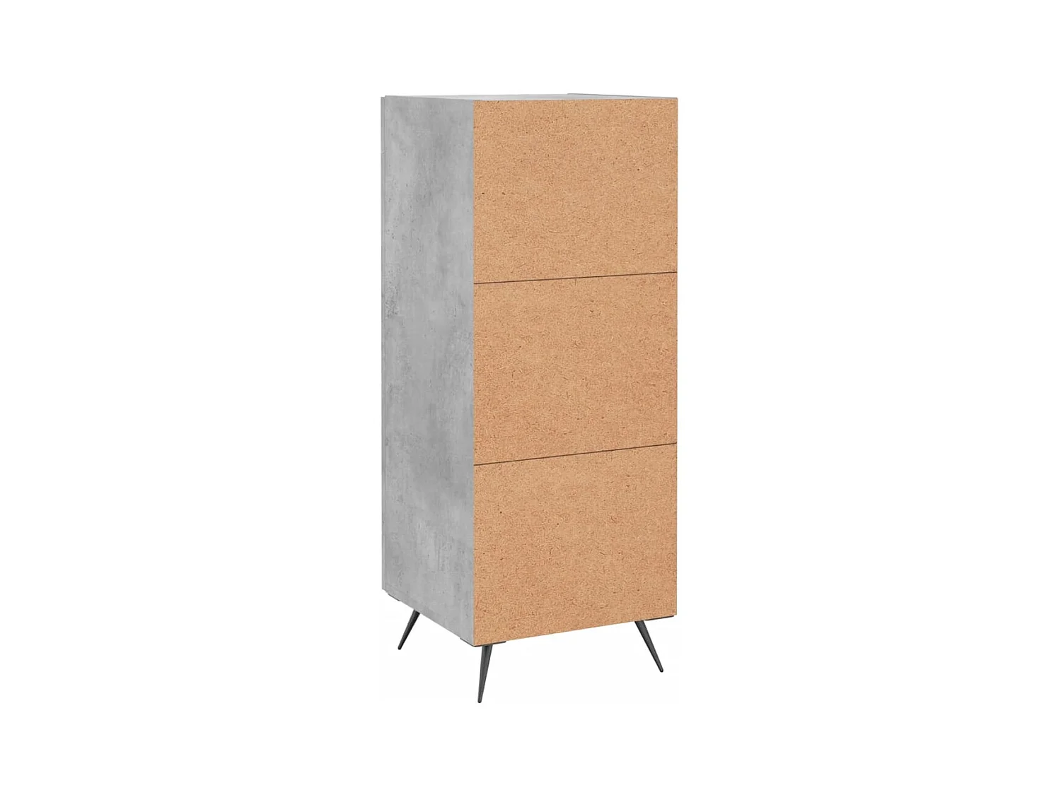 Buffet Gris béton 34,5x34x90 cm Bois d'ingénierie