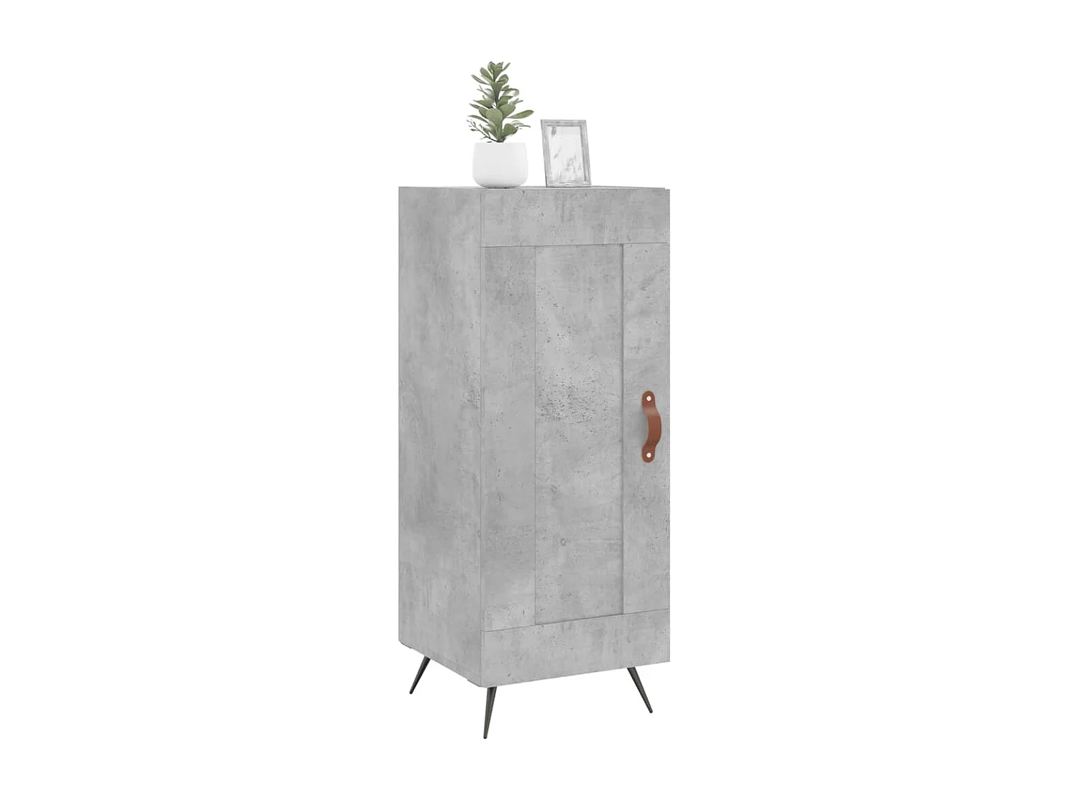 Buffet Gris béton 34,5x34x90 cm Bois d'ingénierie