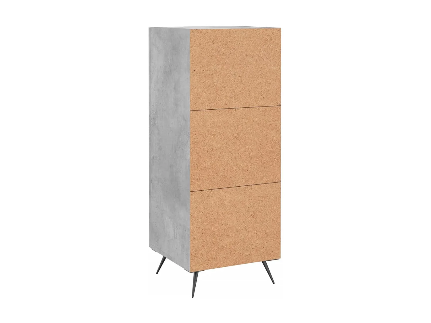 Buffet Gris béton 34,5x34x90 cm Bois d'ingénierie