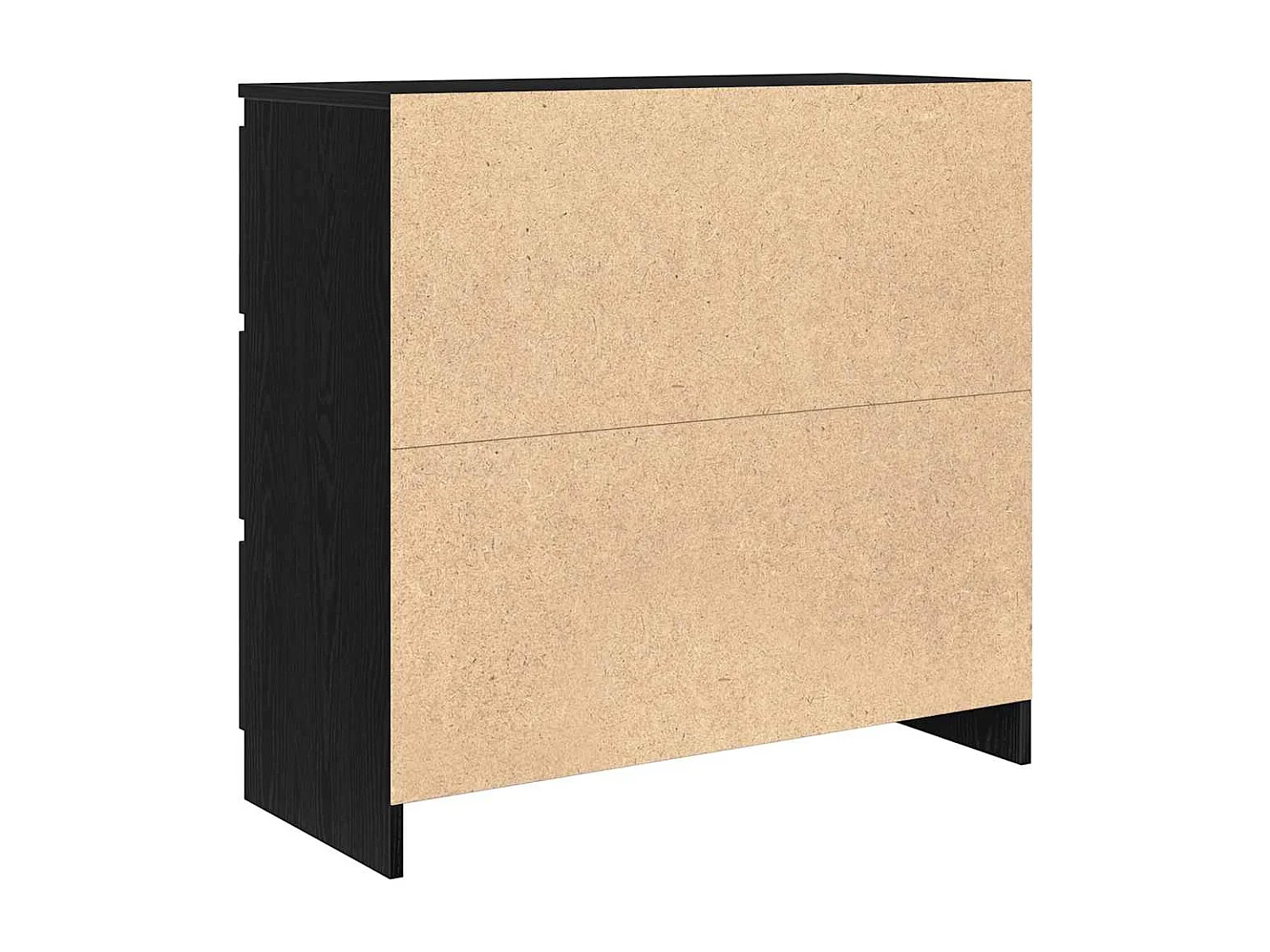 Buffet chêne noir 80x35x76 cm bois d'ingénierie