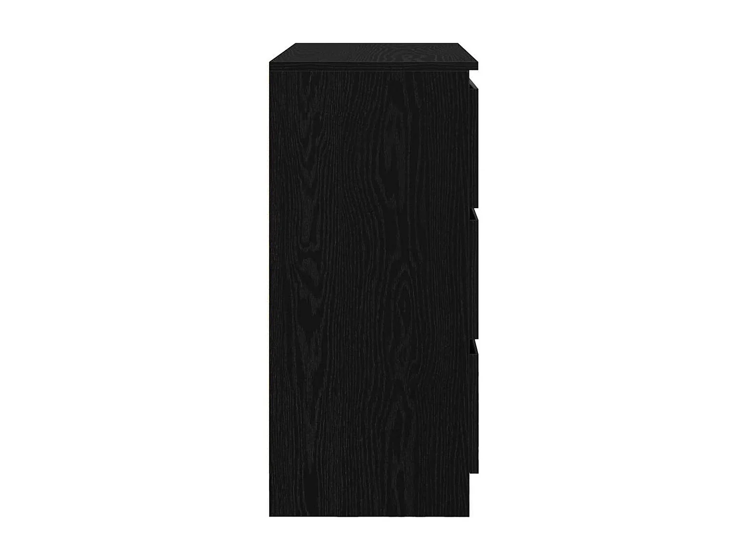 Buffet chêne noir 80x35x76 cm bois d'ingénierie