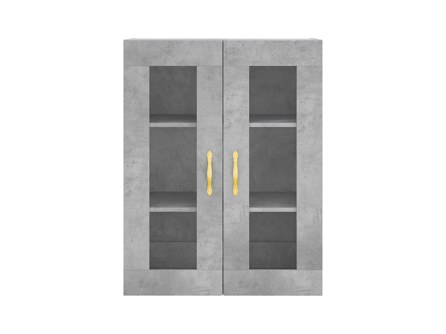 Buffet haut Gris béton 69,5x34x180 cm Bois d'ingénierie