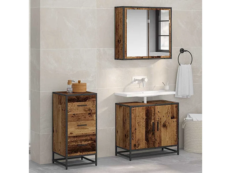 Credenza in legno antico 35,5 x 35 x 76 cm Legno ingegnerizzato