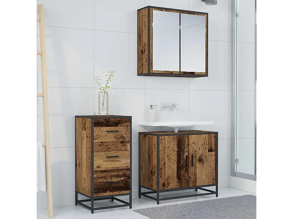 Buffet Bois ancien 35.5 x 35 x 76 cm Bois d'ingénierie