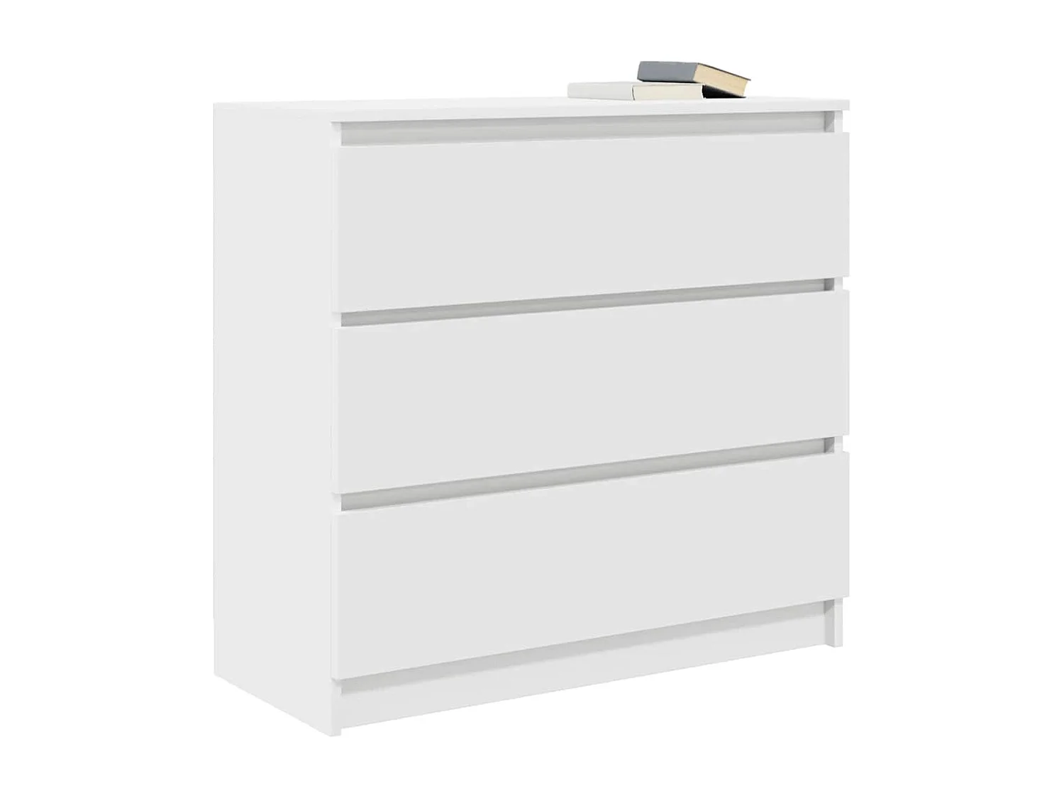 Buffet blanc 80x35x76 cm bois d’ingénierie