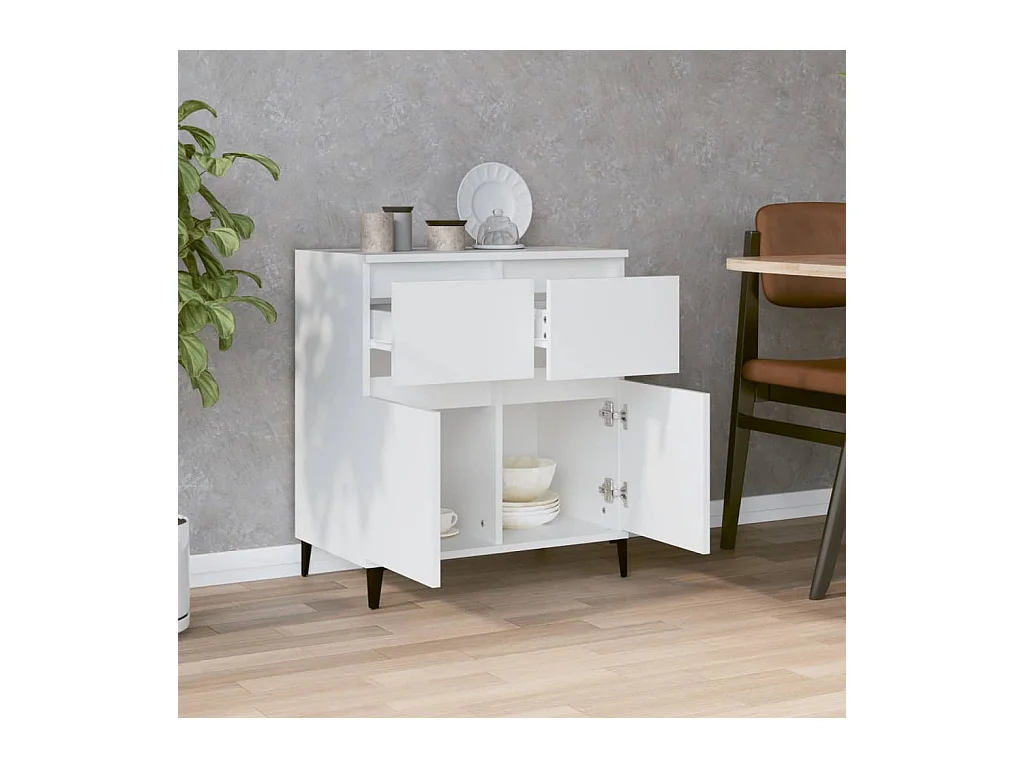 Buffet Blanc 60x35x70 cm Bois d'ingénierie