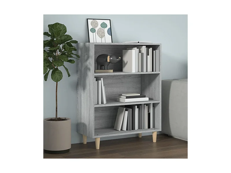 Credenza Sonoma grigia 69,5x32,5x90 cm Legno ingegnerizzato