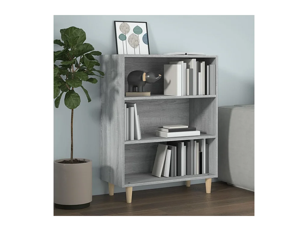 Credenza Sonoma grigia 69,5x32,5x90 cm Legno ingegnerizzato