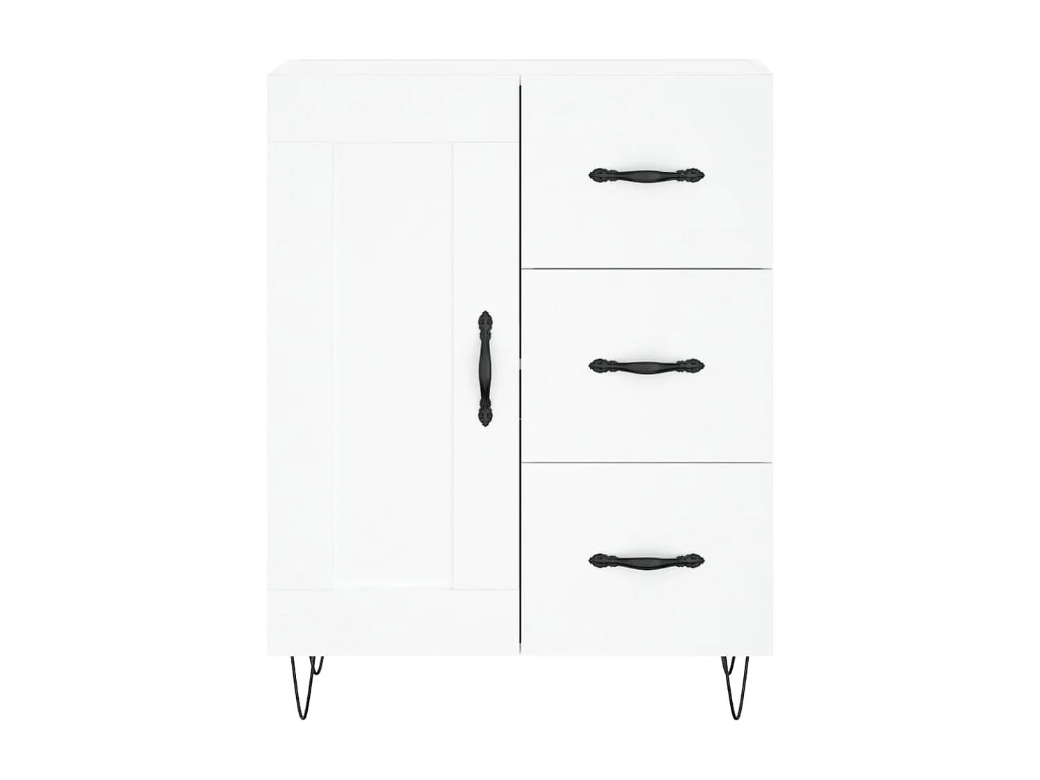 Wit hoog dressoir 69,5x34x180 cm Technisch hout