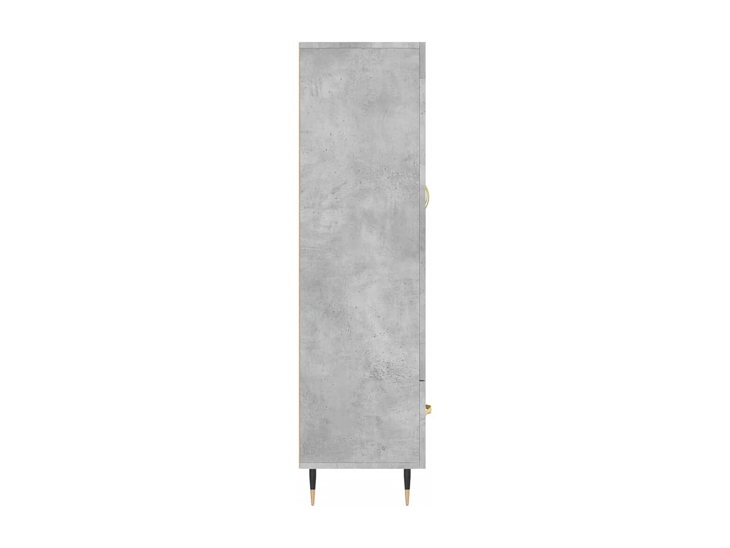 Credenza alta grigio cemento 69,5x31x115 cm in legno ingegnerizzato