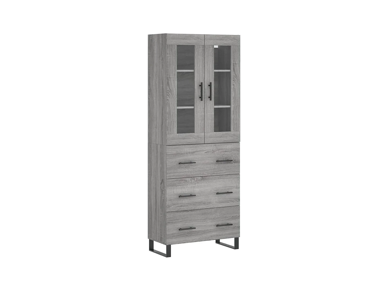 Sonoma hoog dressoir grijs 69,5x34x180 cm Technisch hout