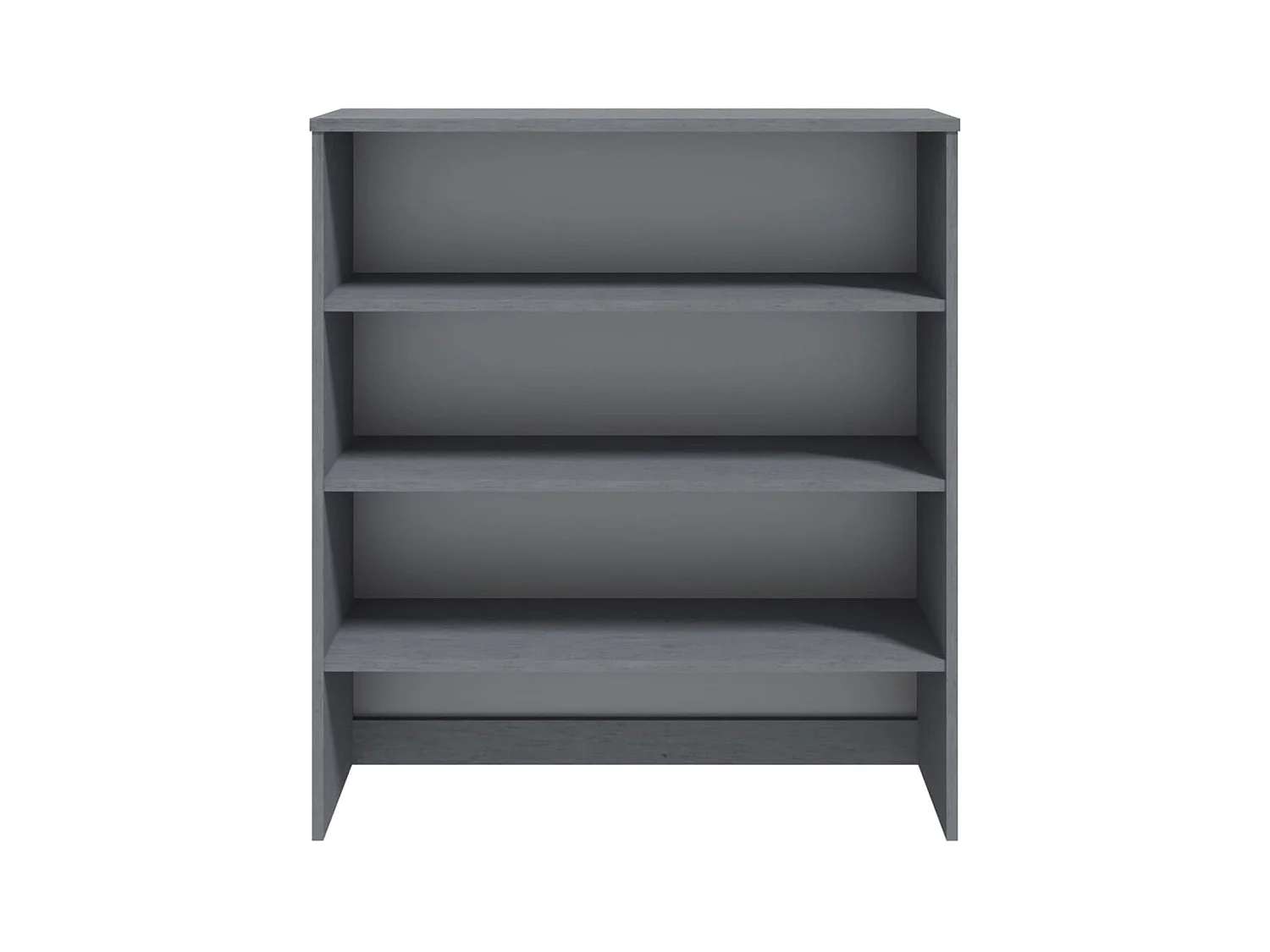 Credenza HAMAR Top Grigio Scuro 90x30x100 cm Legno di Pino