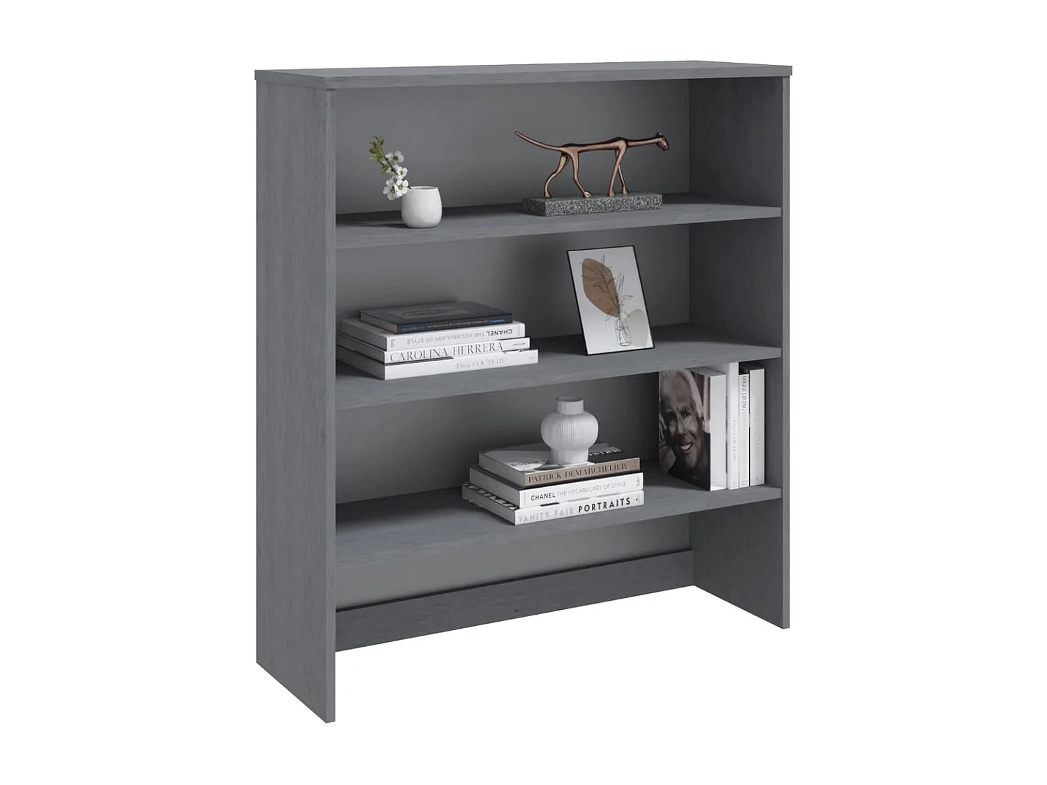 Dessus de buffet HAMAR Gris foncé 90x30x100 cm Bois de pin