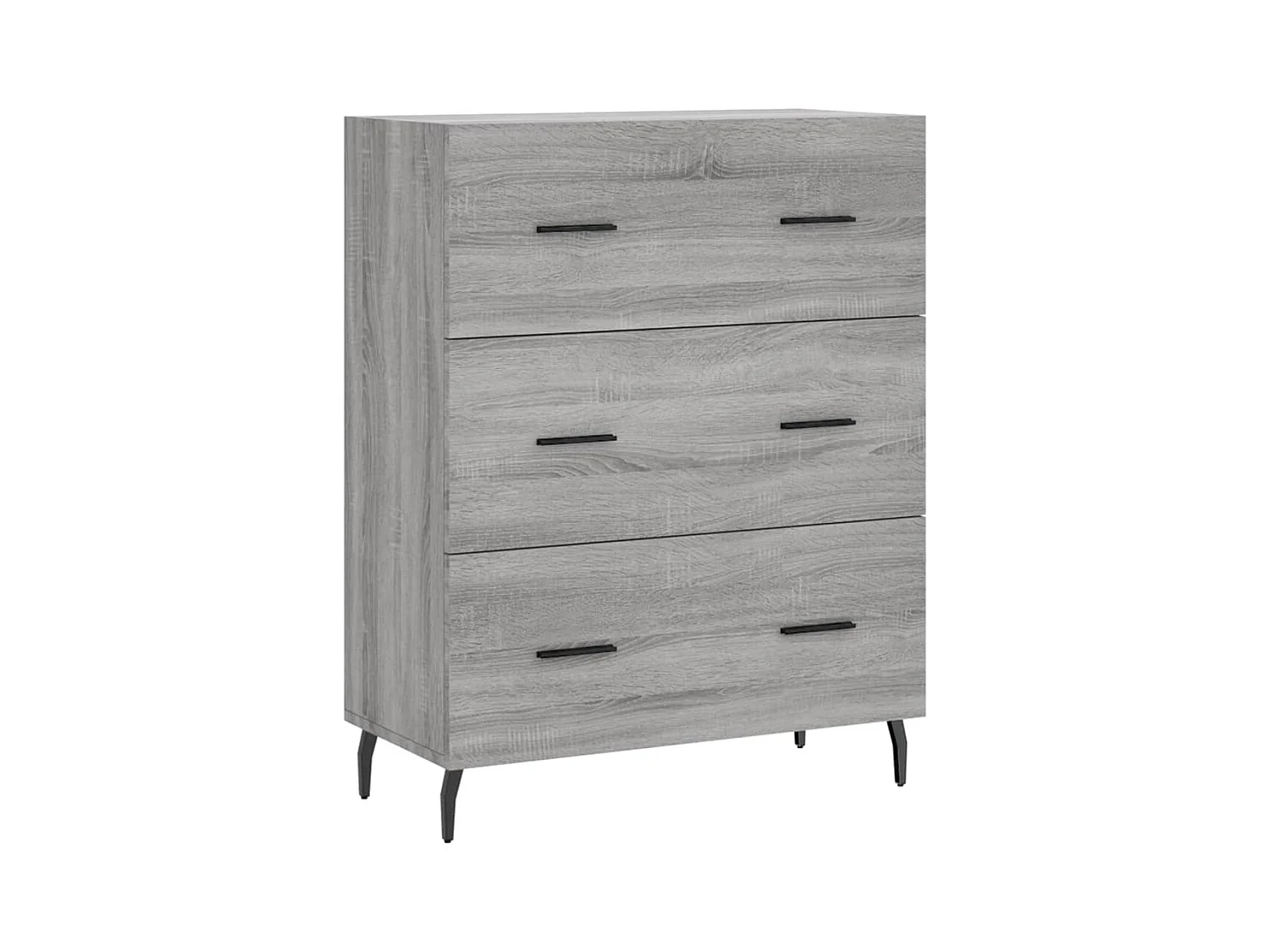 Credenza Sonoma grigia 69,5x34x90 cm in legno ingegnerizzato