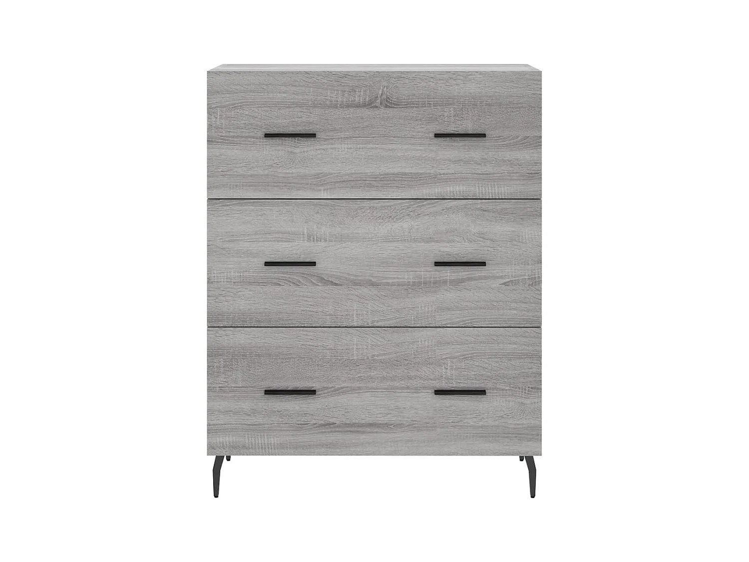 Credenza Sonoma grigia 69,5x34x90 cm in legno ingegnerizzato