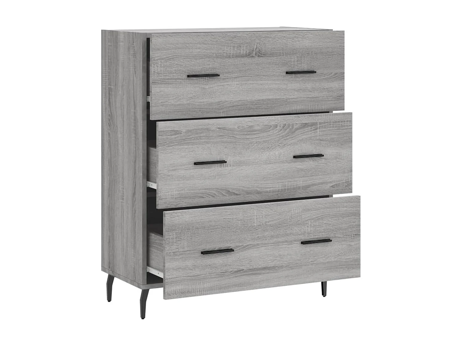 Sonoma Sideboard grau 69,5x34x90 cm Holzwerkstoff