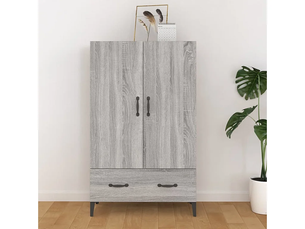 Credenza Sonoma grigia 70x31x115 cm Legno ingegnerizzato