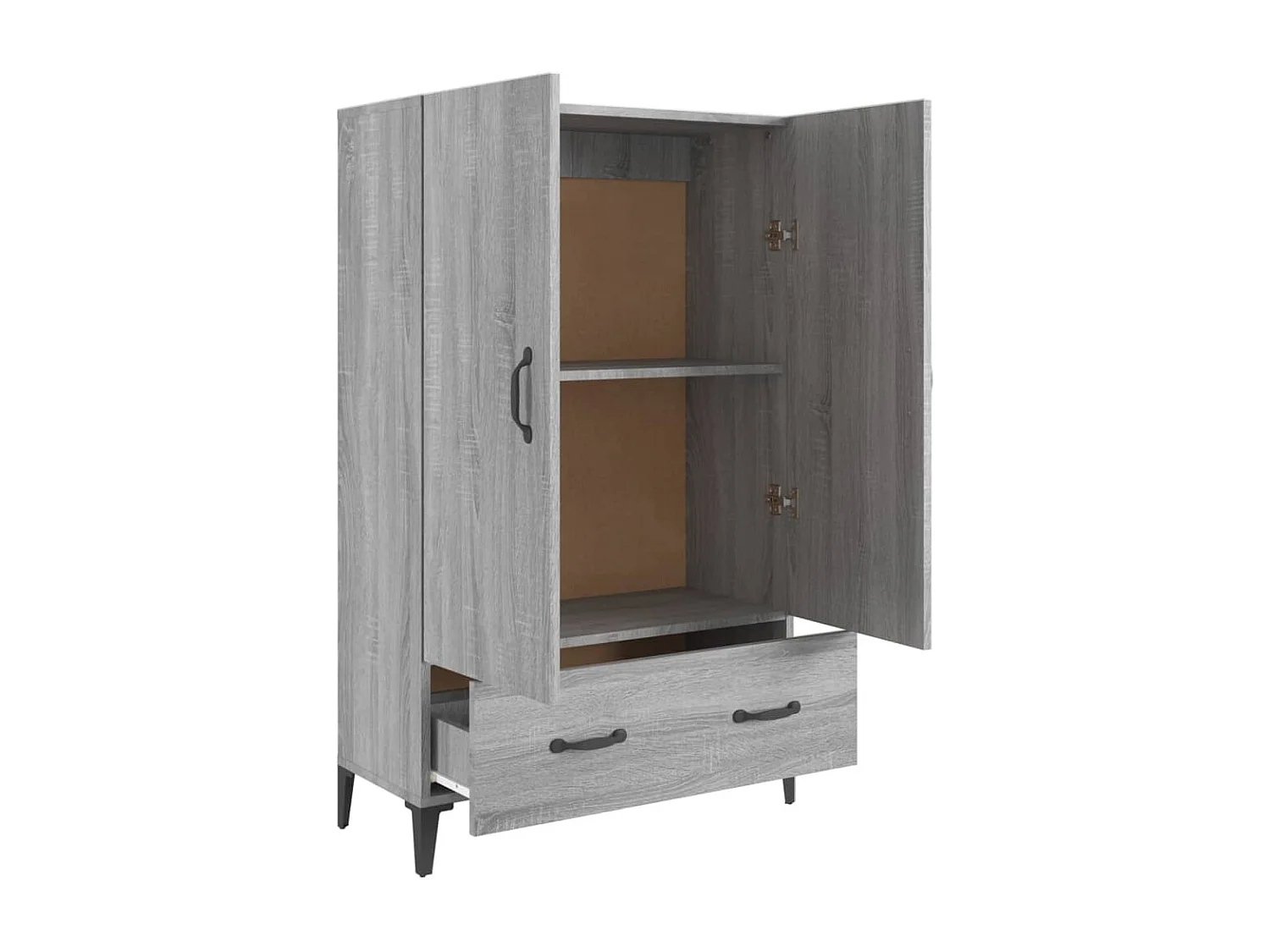 Credenza Sonoma grigia 70x31x115 cm Legno ingegnerizzato