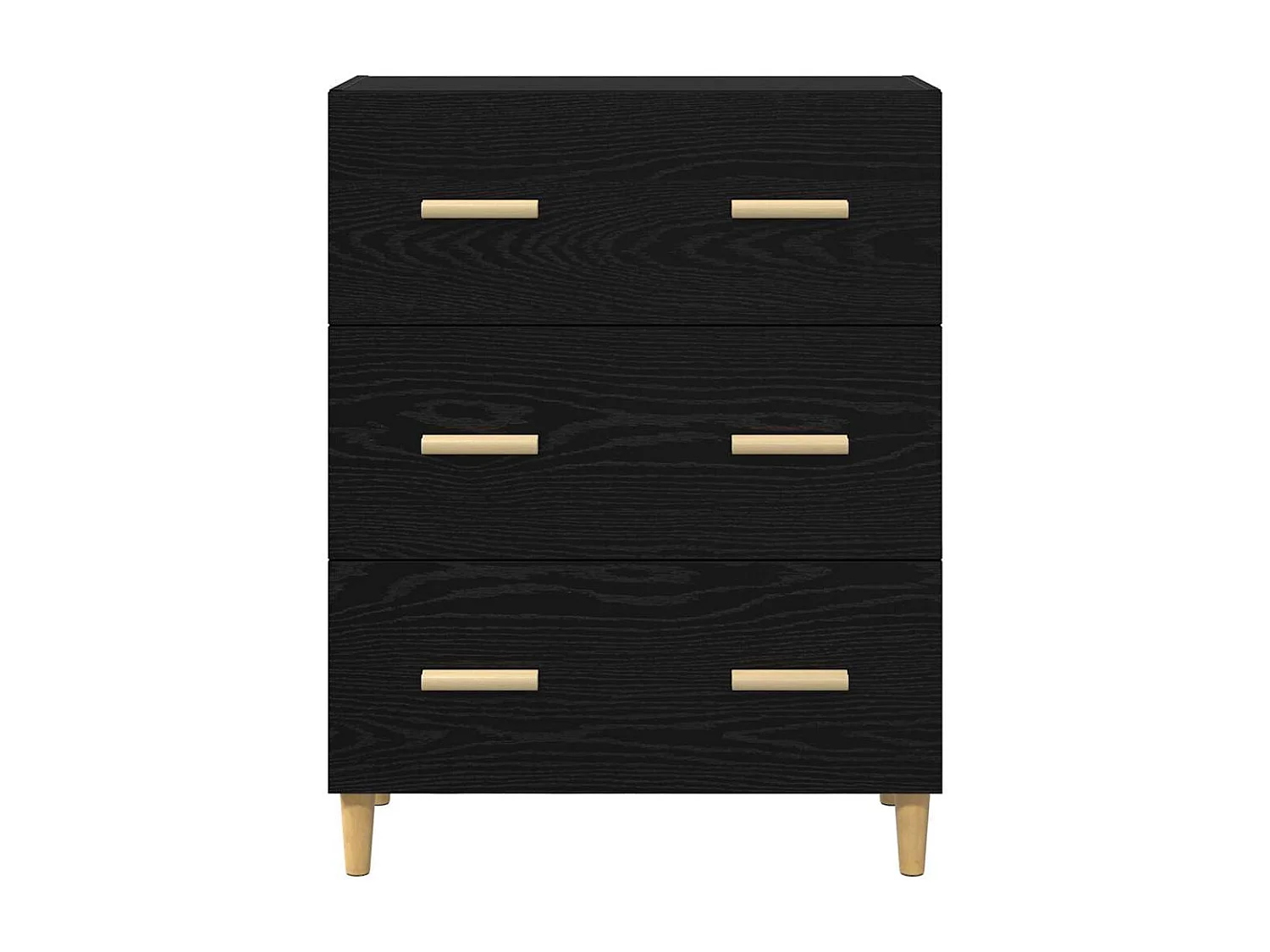 Sideboard aus schwarzer Eiche, 34 x 69,5 x 90 cm, Holzwerkstoff