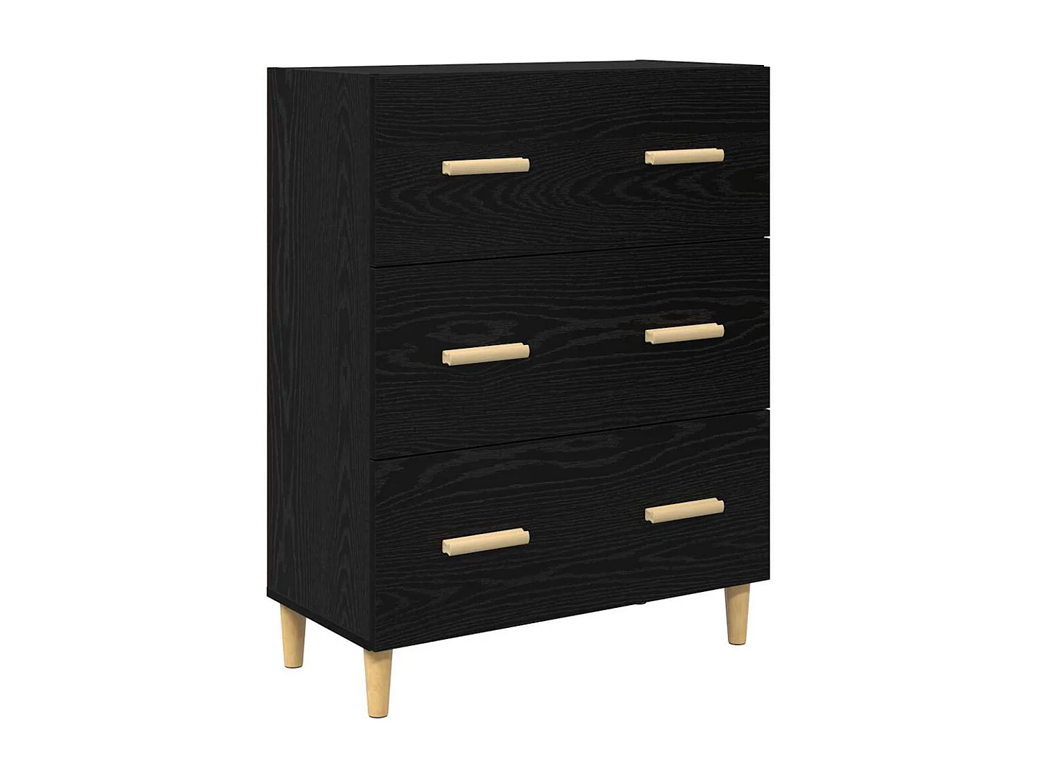 Buffet Chêne noir 34 x 69.5 x 90 cm Bois d'ingénierie