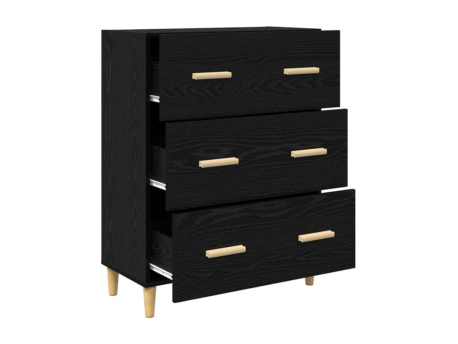 Buffet Chêne noir 34 x 69.5 x 90 cm Bois d'ingénierie