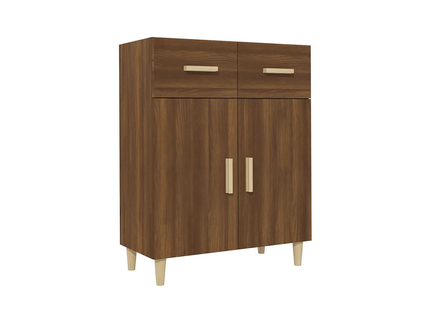 Credenza Rovere Marrone 69,5x34x89 cm Legno ingegnerizzato