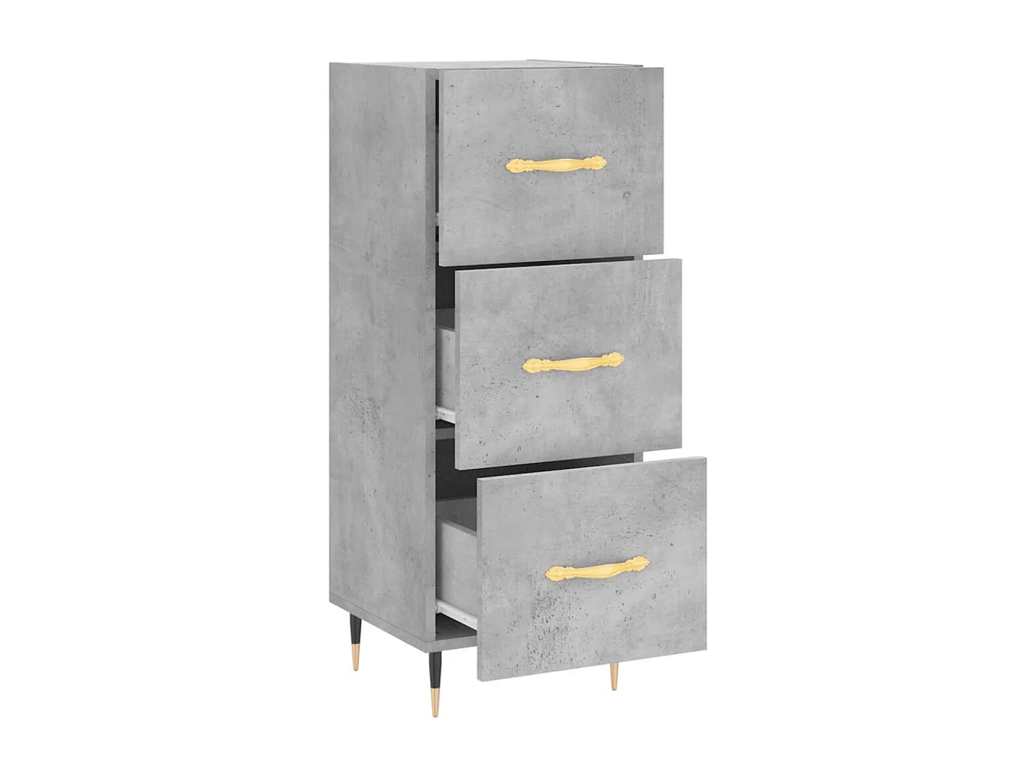 Buffet Gris béton 34,5x34x90 cm Bois d'ingénierie