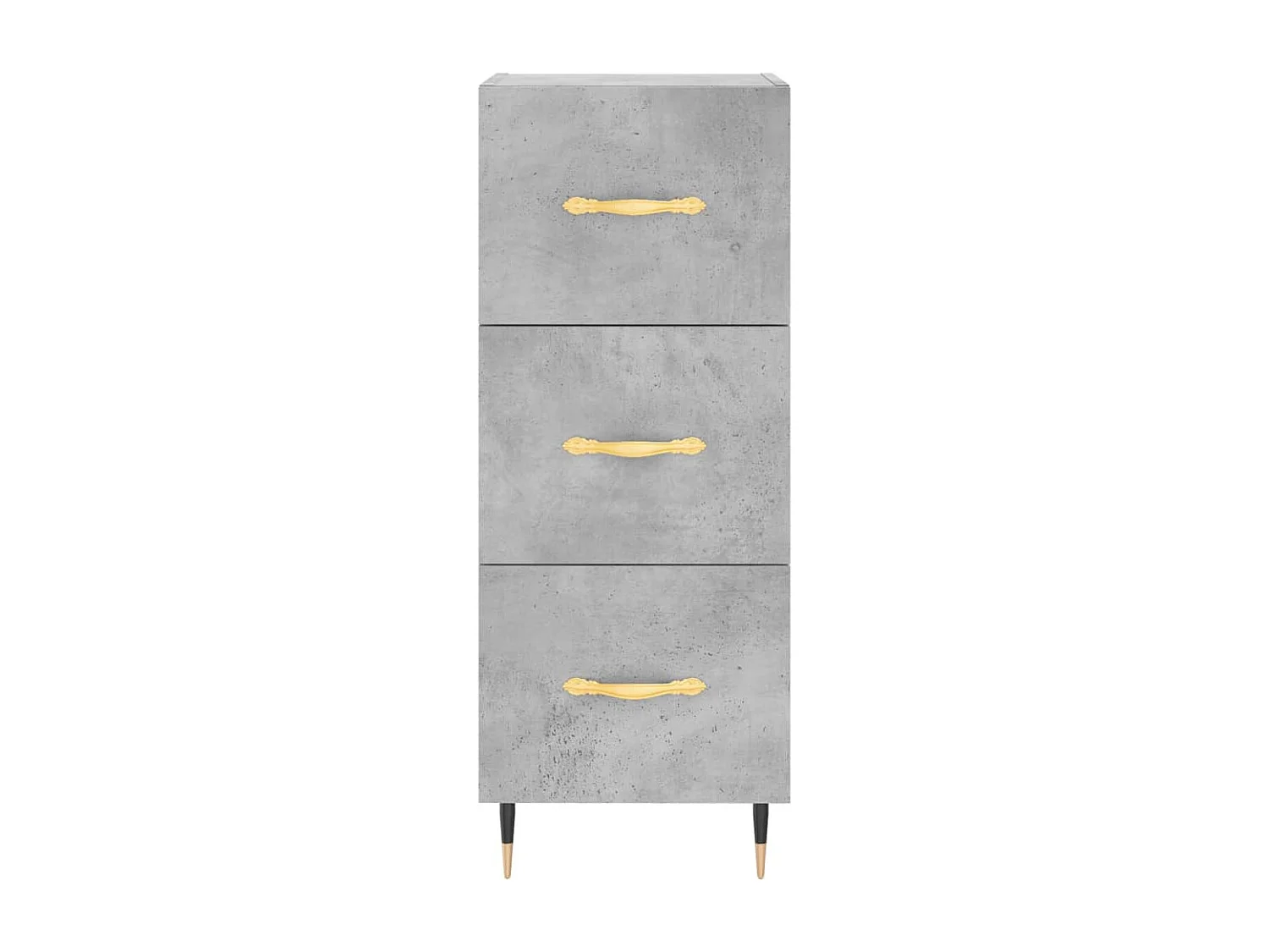 Buffet Gris béton 34,5x34x90 cm Bois d'ingénierie
