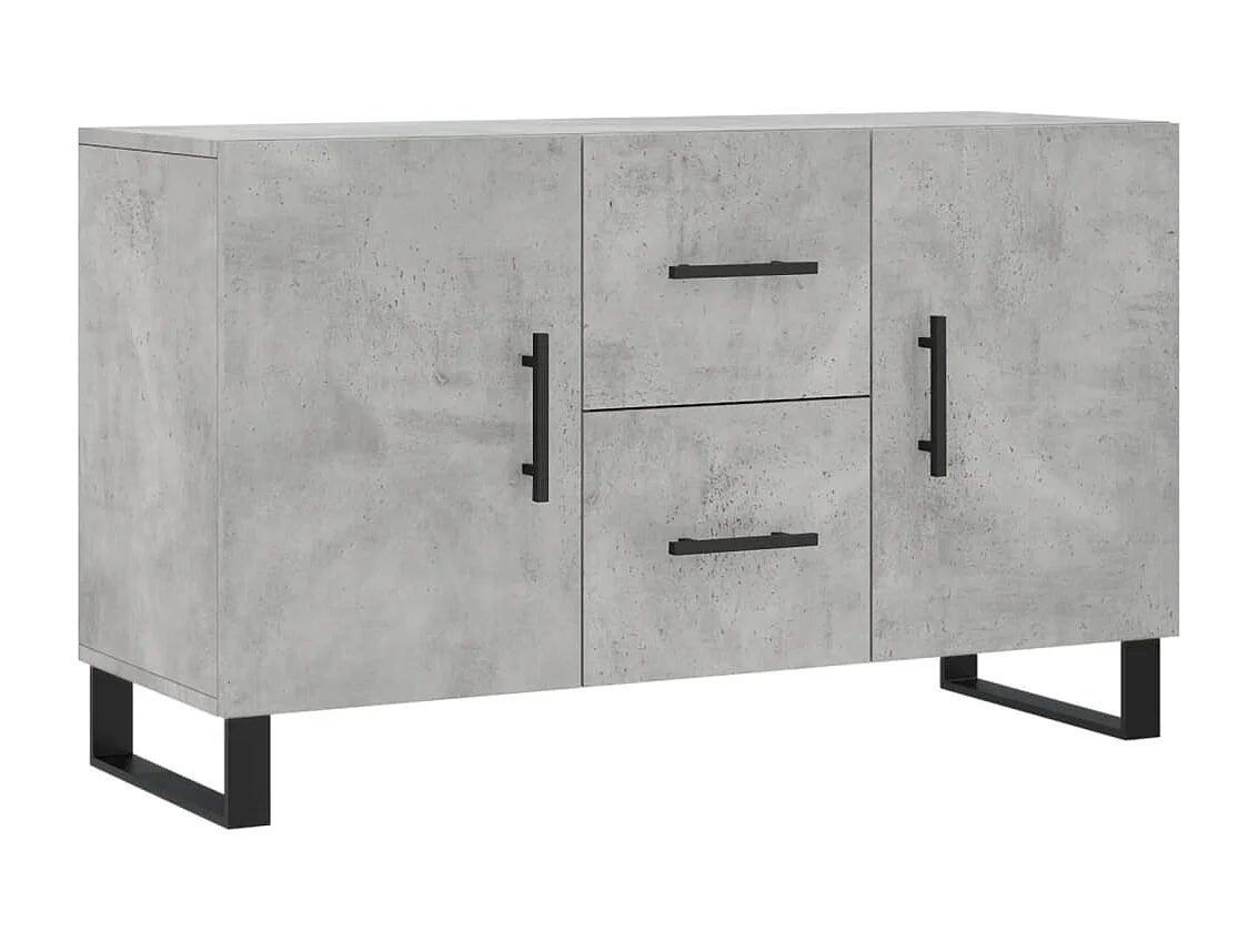 Buffet gris béton 100x36x60 cm bois d'ingénierie