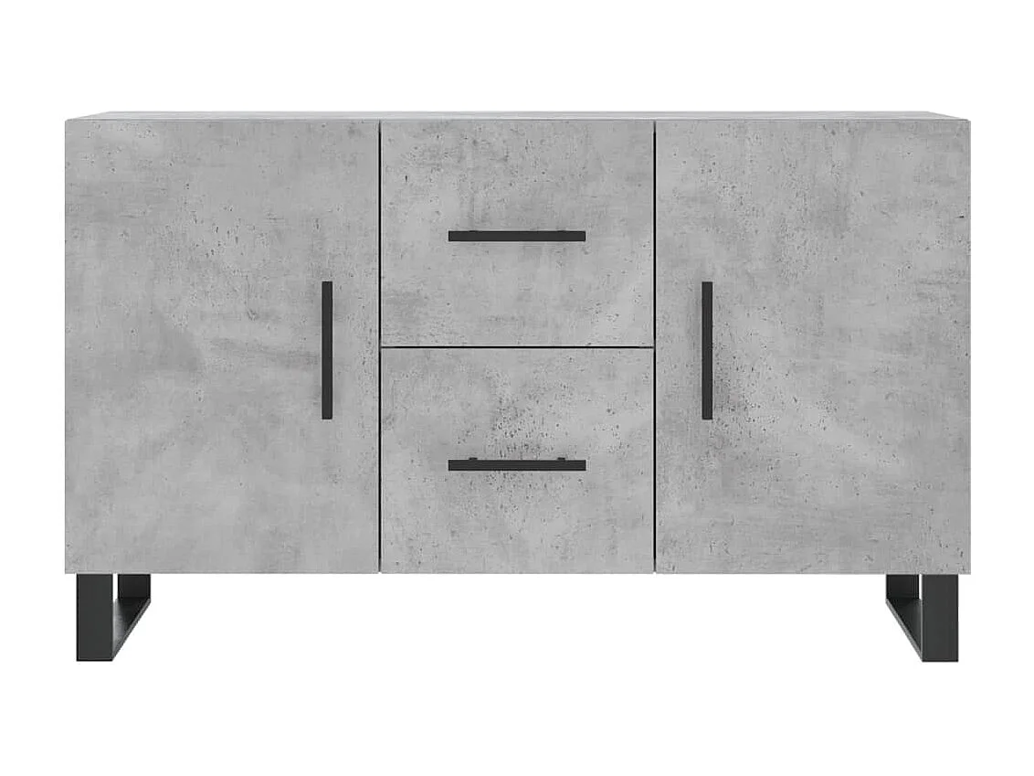 Buffet gris béton 100x36x60 cm bois d'ingénierie