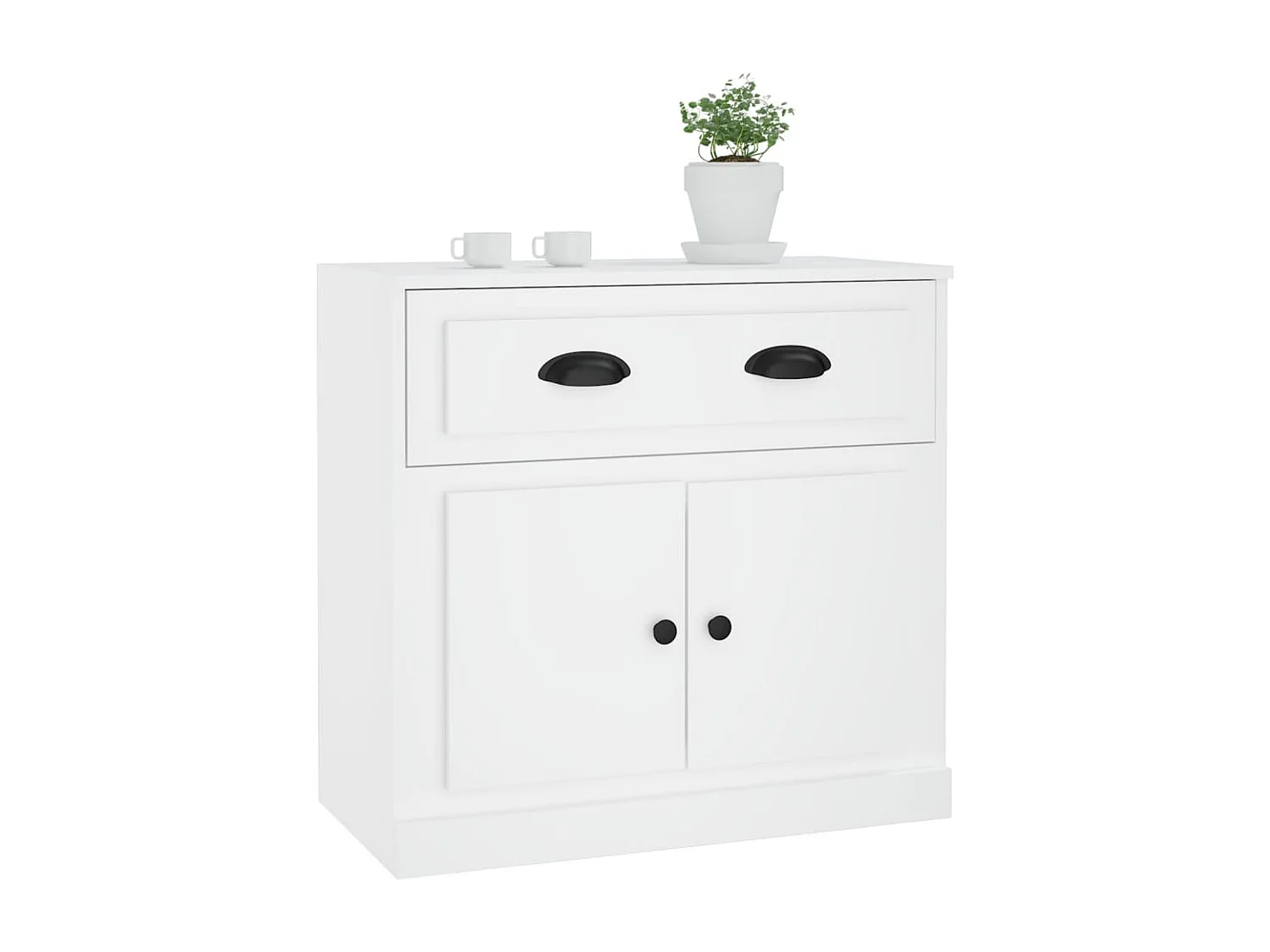 Buffet blanc 70x35,5x67,5 cm bois d'ingénierie