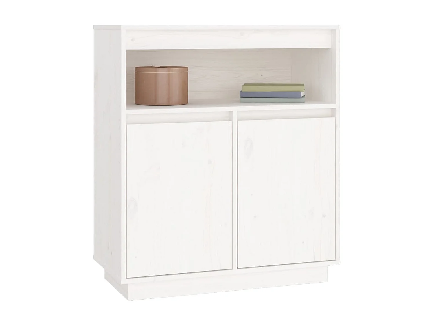 Wit dressoir 70x34x80 cm massief grenenhout