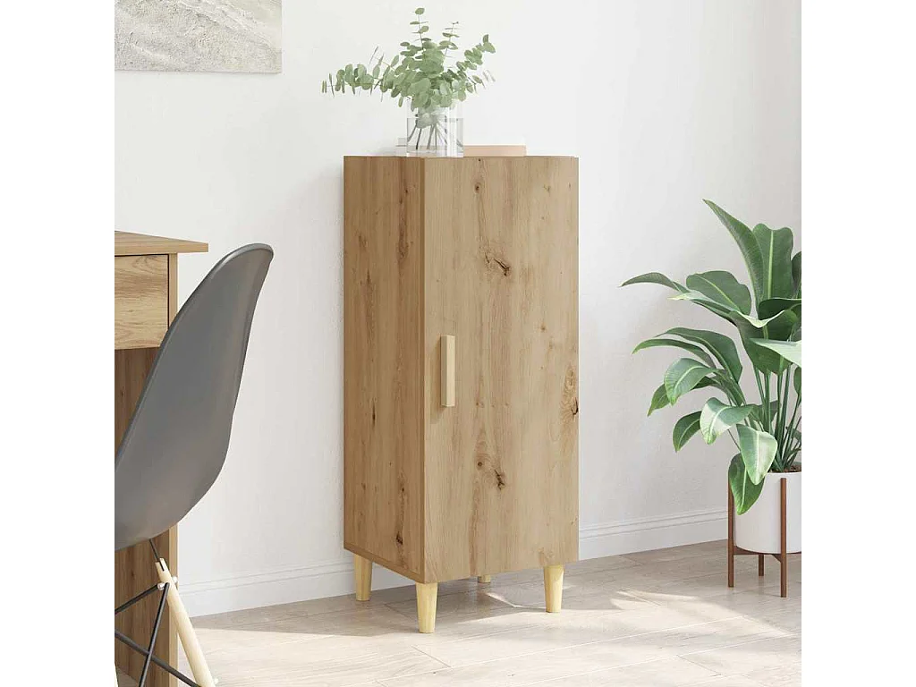 Handgemaakt eikenhouten dressoir 34,5 x 34 x 90 cm Technisch hout