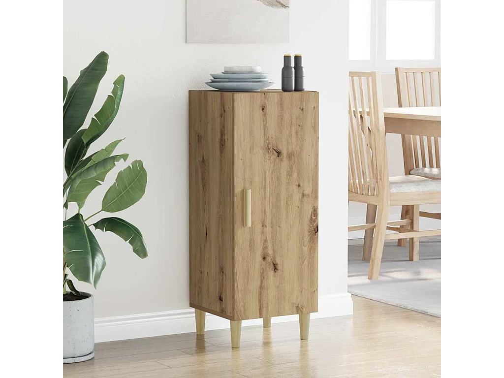 Handgemaakt eikenhouten dressoir 34,5 x 34 x 90 cm Technisch hout