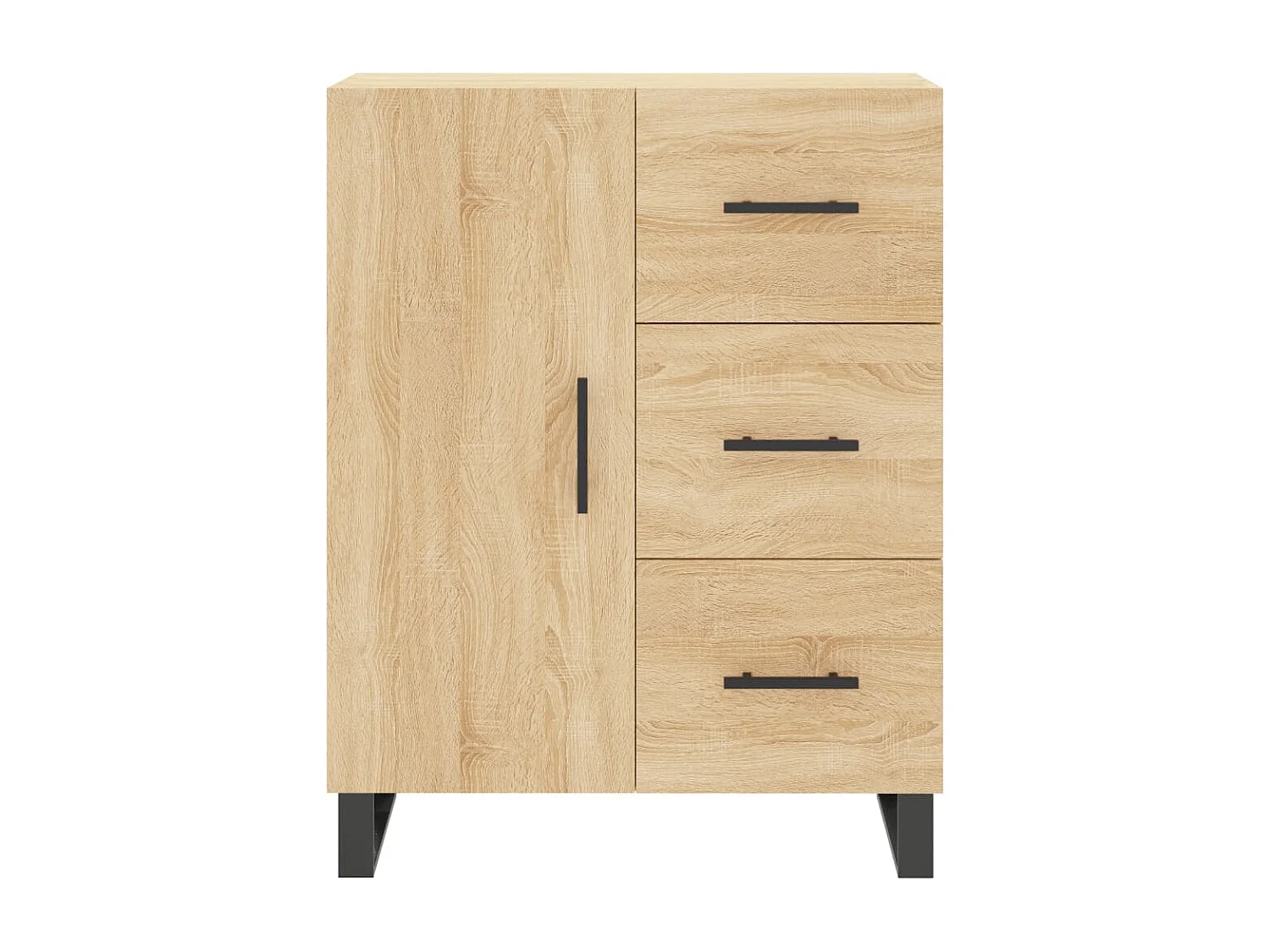Buffet chêne sonoma 69,5x34x90 cm bois d'ingénierie