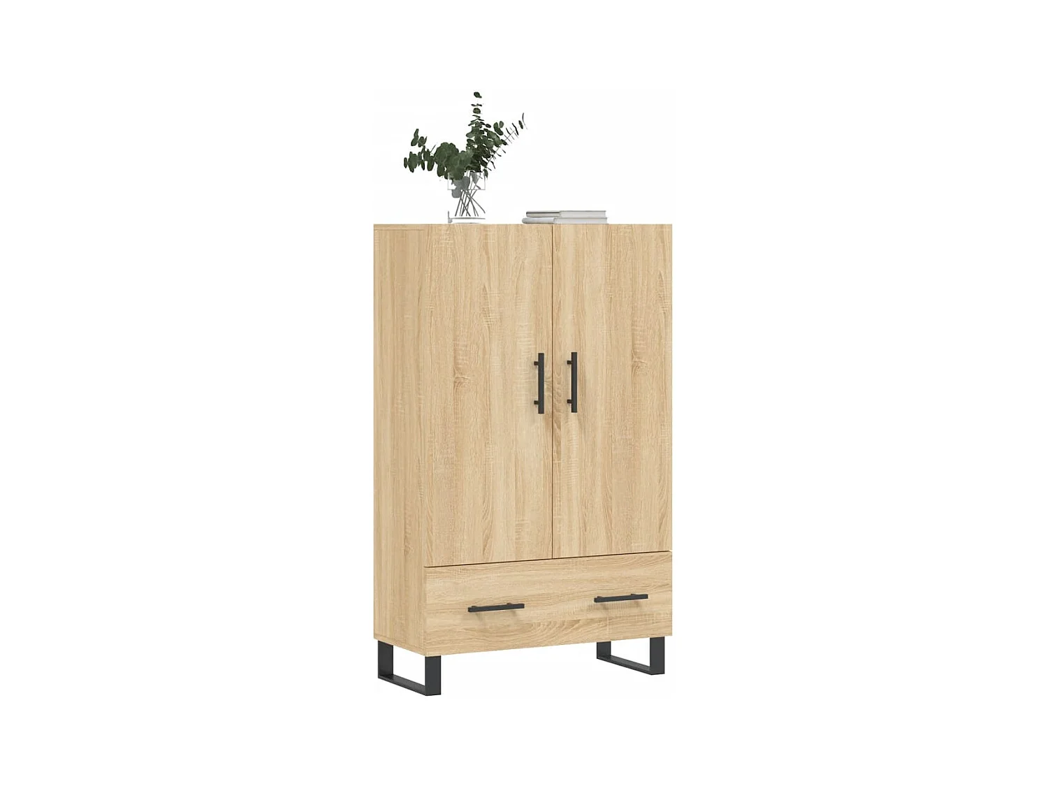 Buffet haut chêne sonoma 69,5x31x115 cm bois d'ingénierie