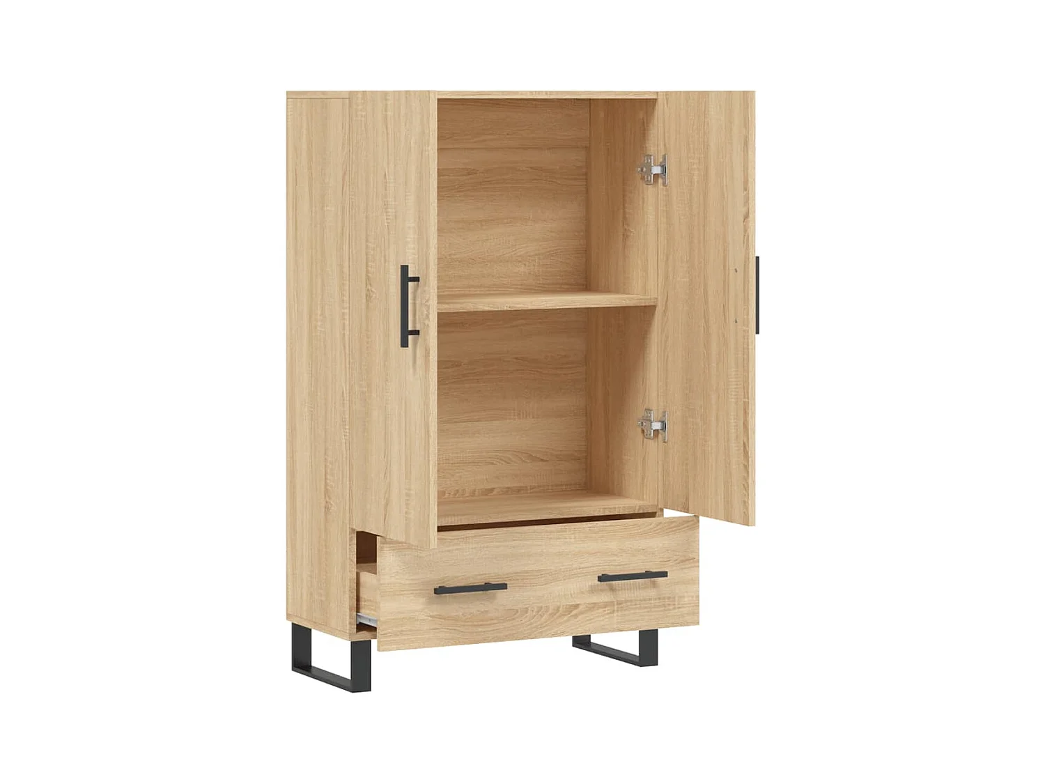 Buffet haut chêne sonoma 69,5x31x115 cm bois d'ingénierie