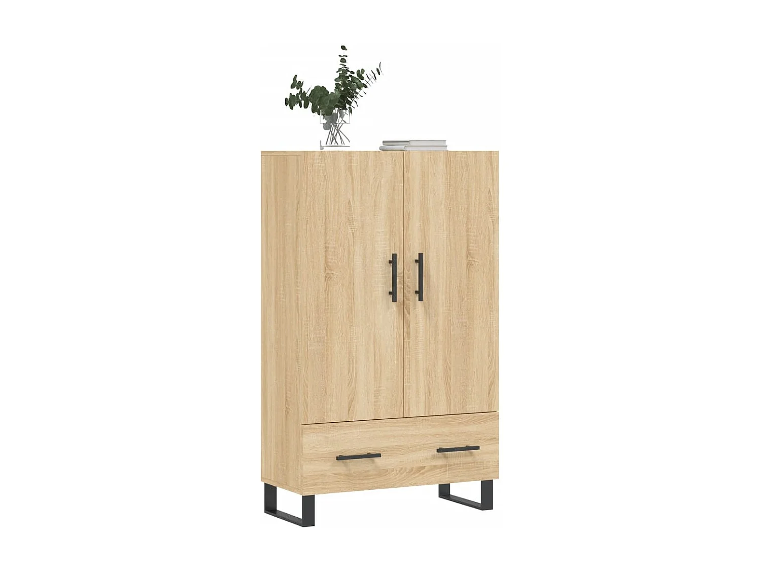 Buffet haut chêne sonoma 69,5x31x115 cm bois d'ingénierie