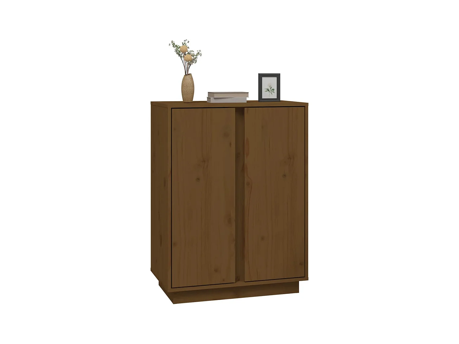 Aparador Marrón Miel 60x35x80 cm Madera Maciza de Pino