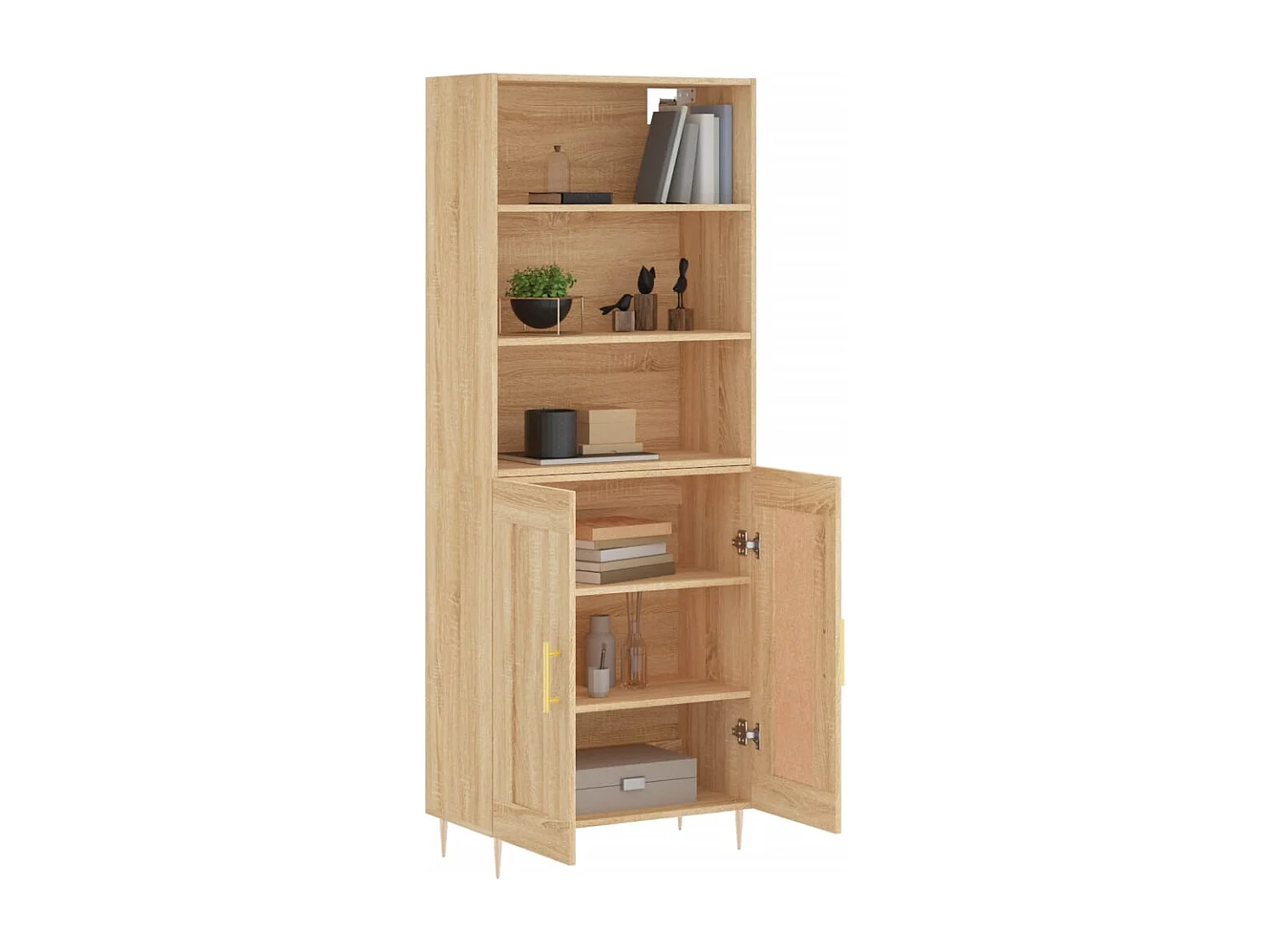 Buffet haut Chêne sonoma 69,5x34x180 cm Bois d'ingénierie