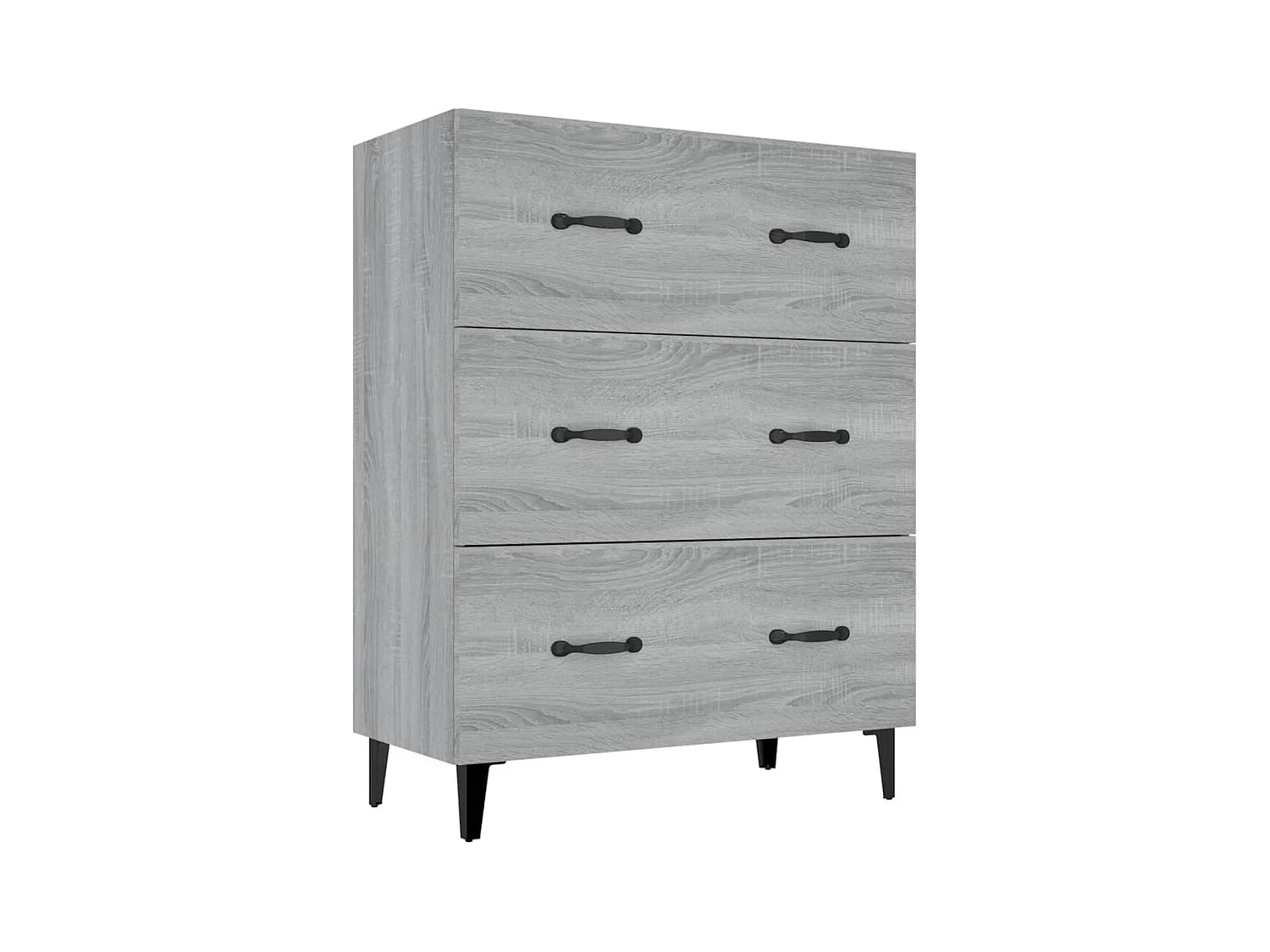 Credenza Sonoma grigia 69,5x34x90 cm in legno ingegnerizzato