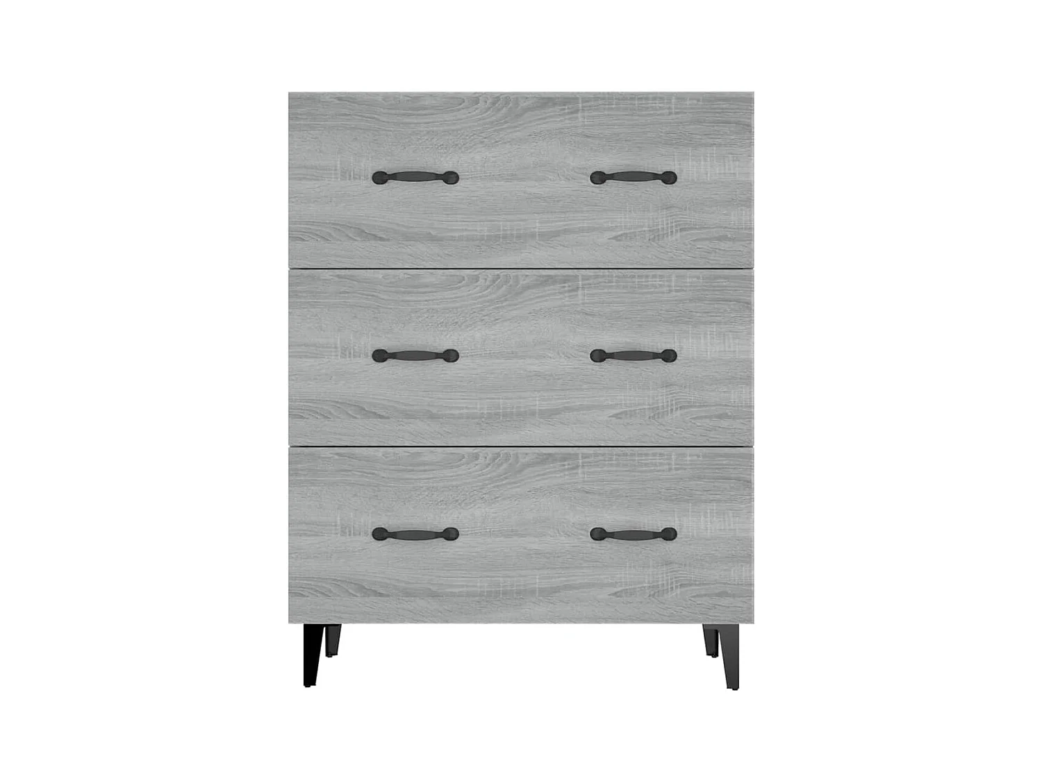 Credenza Sonoma grigia 69,5x34x90 cm in legno ingegnerizzato