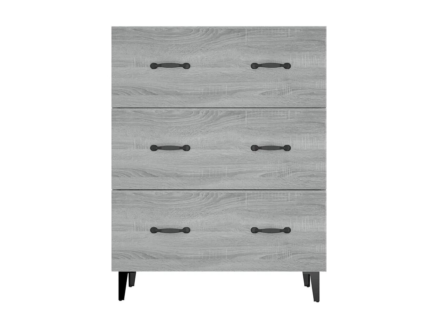 Credenza Sonoma grigia 69,5x34x90 cm in legno ingegnerizzato