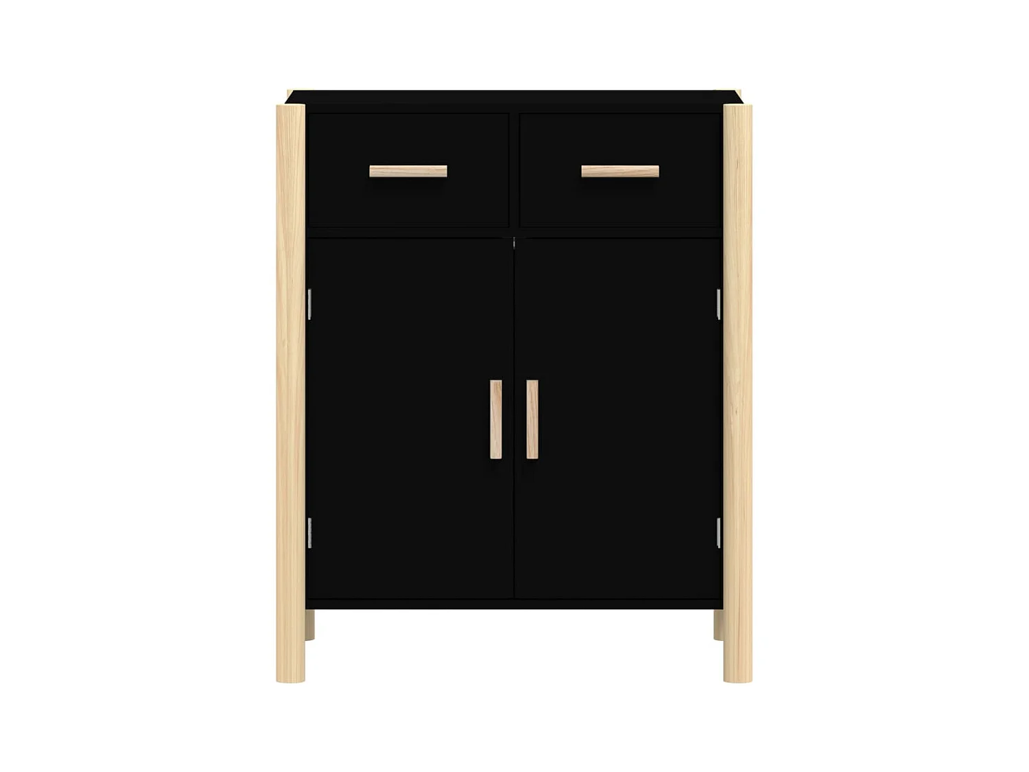 Buffet Noir 62x38x75 cm Bois d'ingénierie