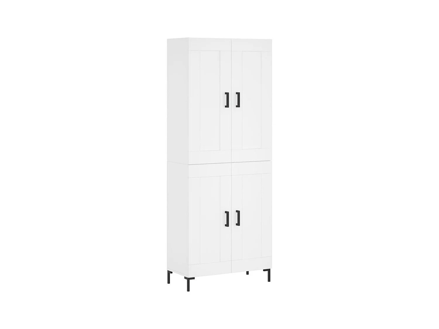 Wit hoog dressoir 69,5x34x180 cm Technisch hout