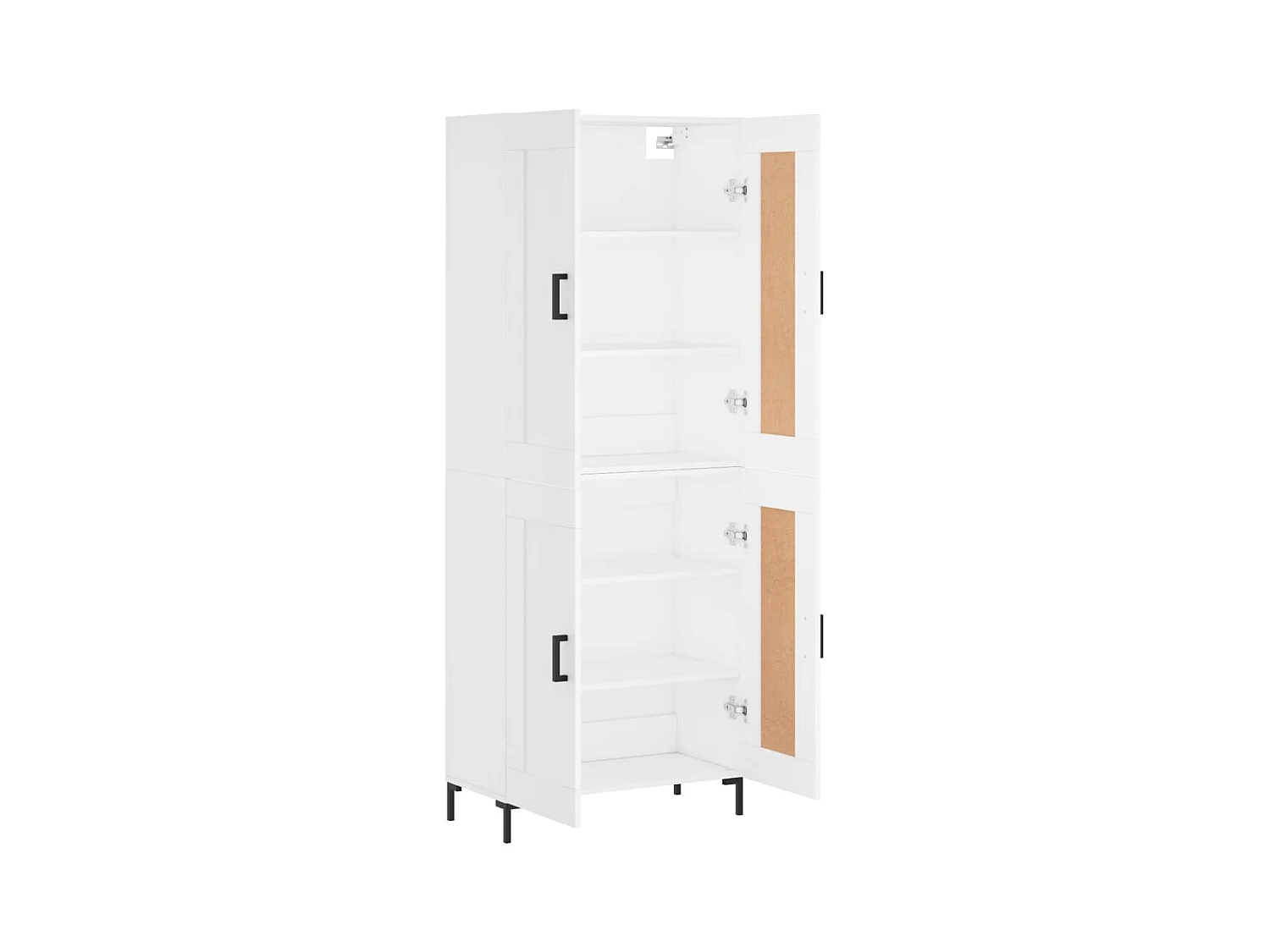 Wit hoog dressoir 69,5x34x180 cm Technisch hout